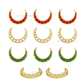 Chand Meenakari Kundan Beads | Size : 42mm | 2pcs | MKC-03a