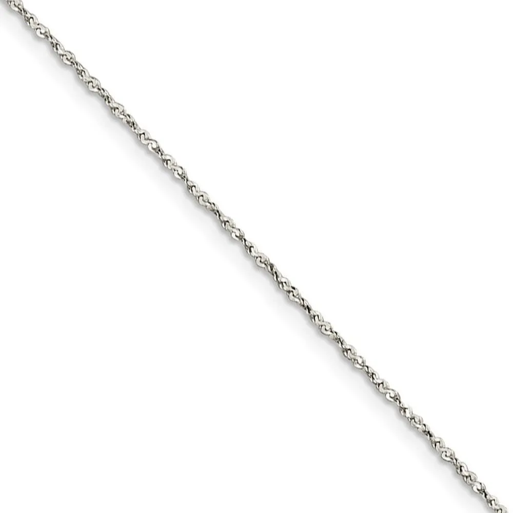 0.5mm, Sterling Silver, Twisted Serpentine Chain, 20 inch