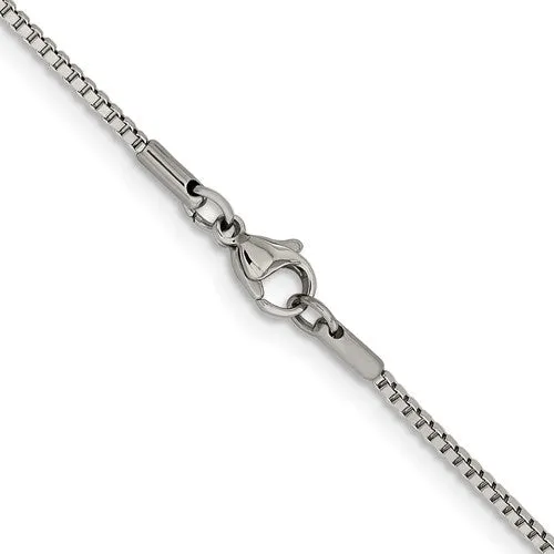 1.5mm Stainless Steel Box Chain Necklace