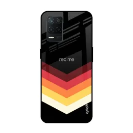 Abstract Arrow Pattern Glass Case For Realme 8 5G