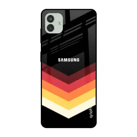 Abstract Arrow Pattern Glass Case For Samsung Galaxy M13 5G