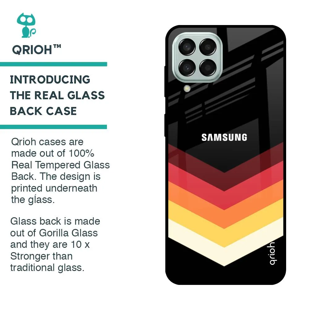 Abstract Arrow Pattern Glass Case For Samsung Galaxy M53 5G