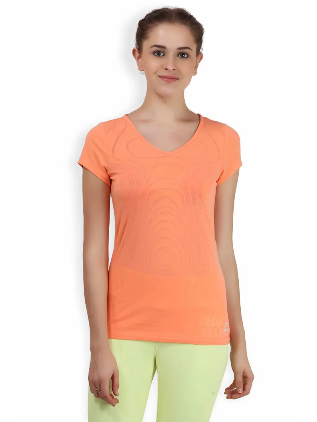 Alcis Face Burnout Peach Solid Top