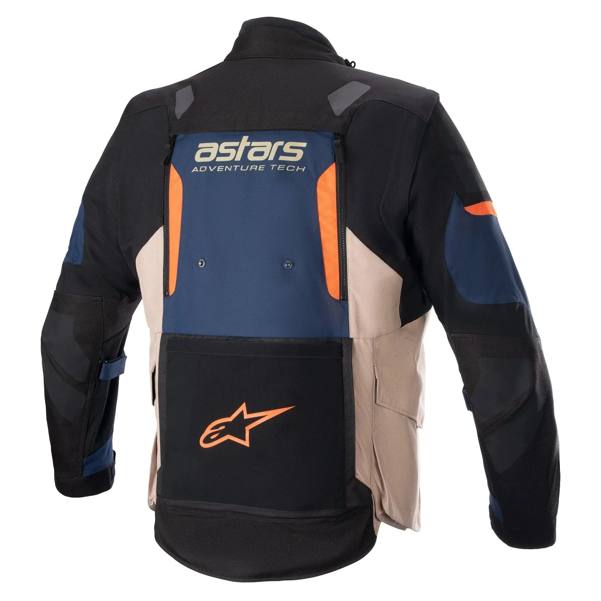 Alpinestars Halo Drystar Jacket - Dark Blue/Dark Khaki/Flame Ora