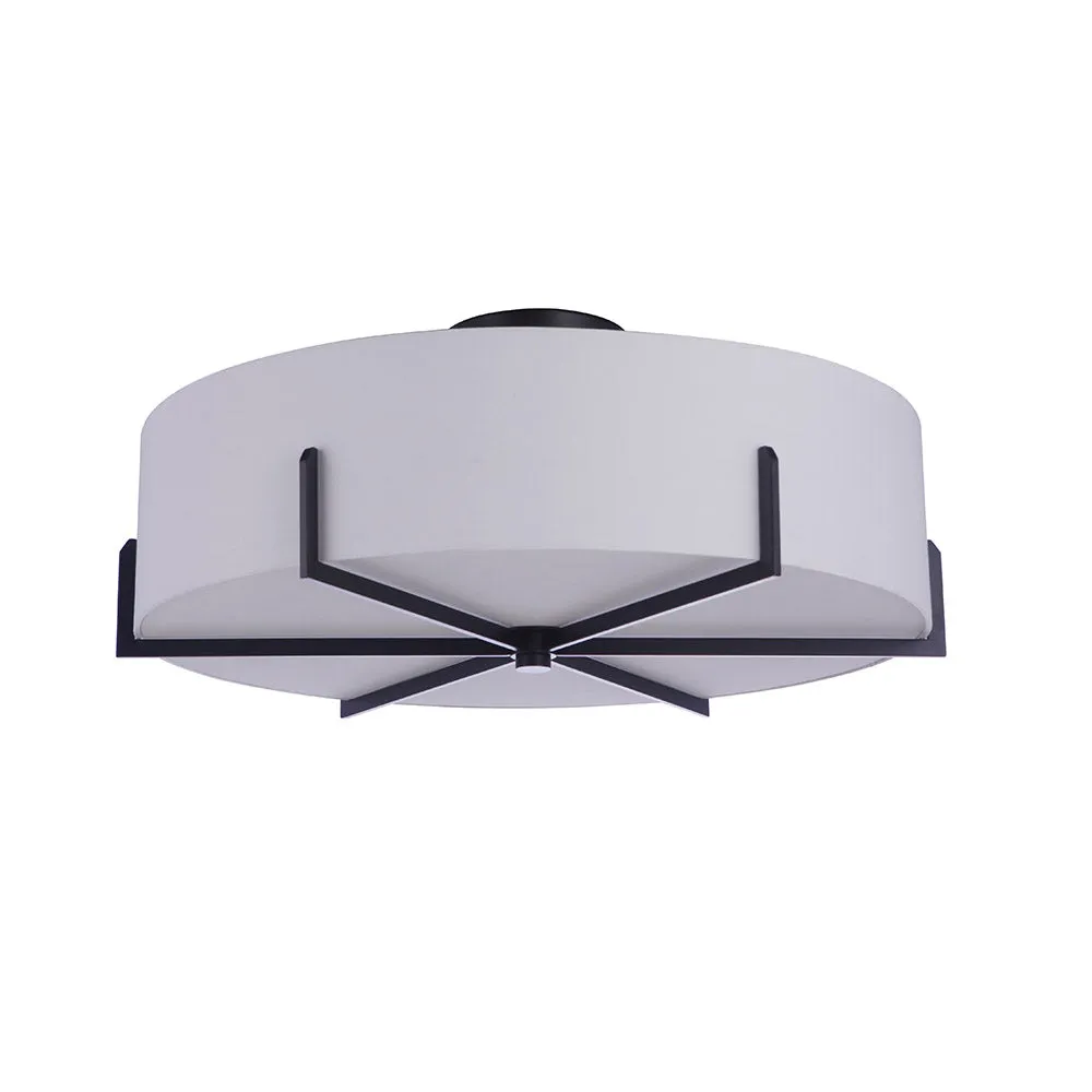 Ava Six Light Semi Flush Mount - Black