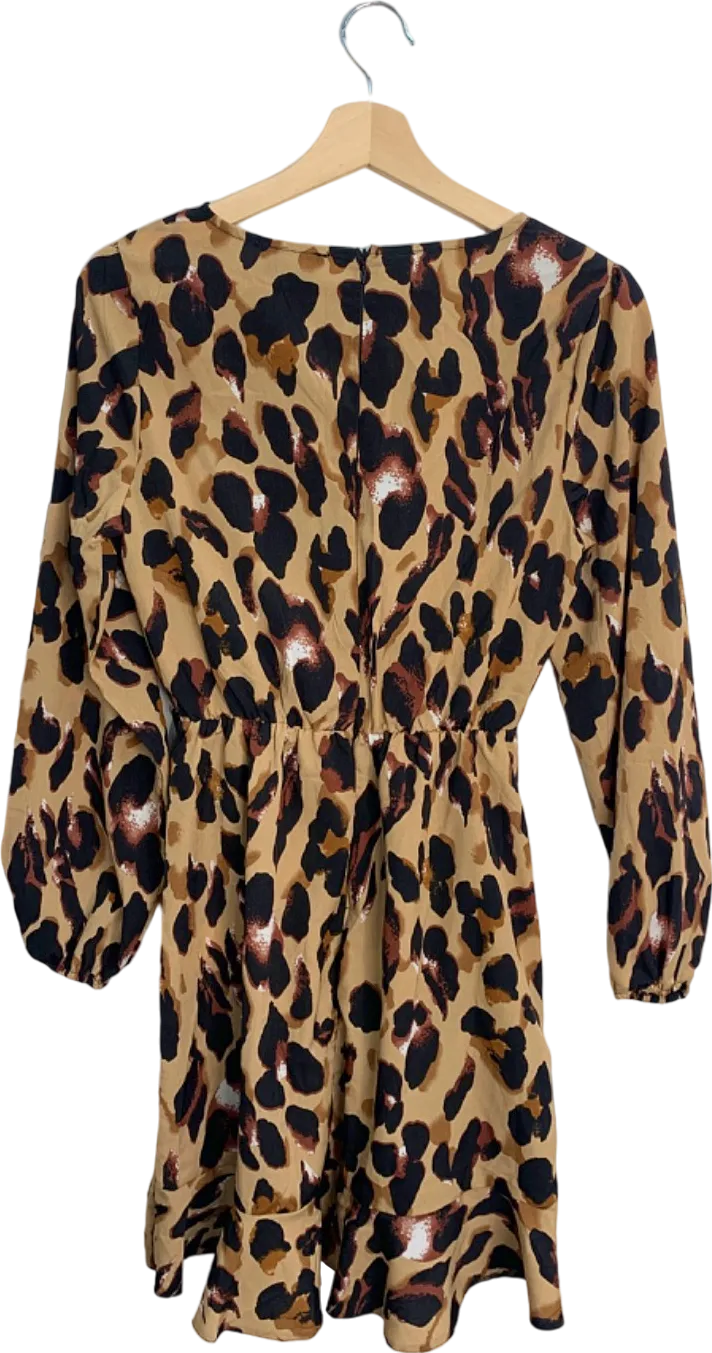 AX Paris Leopard Print Wrap Dress UK 10