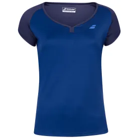 Babolat Play Cap Sleeve Girls Top - Estate Blue