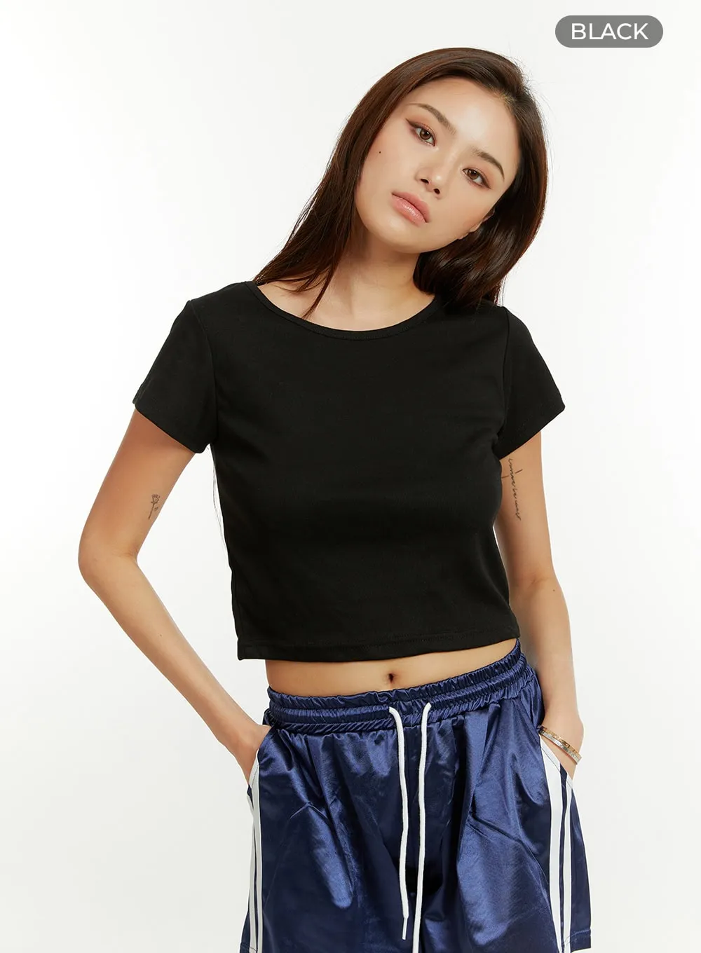 Basic Cotton Crop Tee CU421