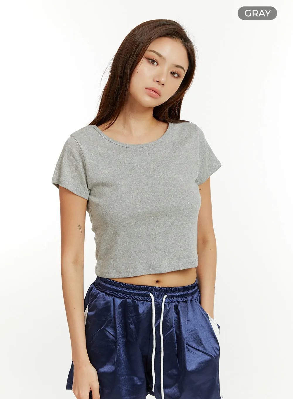 Basic Cotton Crop Tee CU421