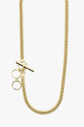 Belief Bar Hook Gold Chain EOL Necklace