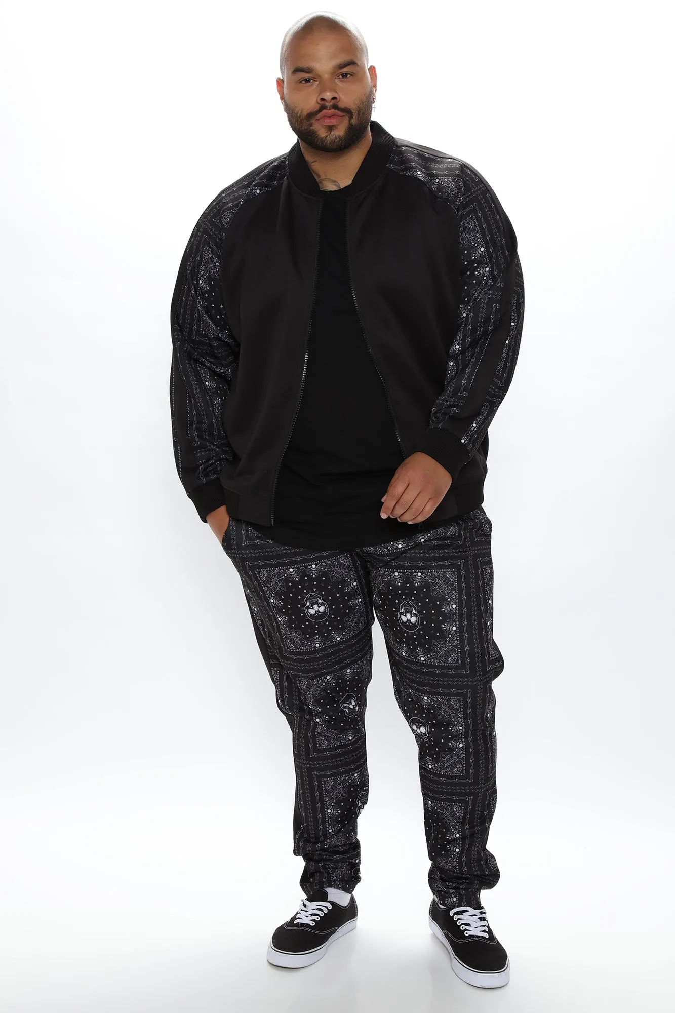 Benicio Bomber Jacket - Black/White