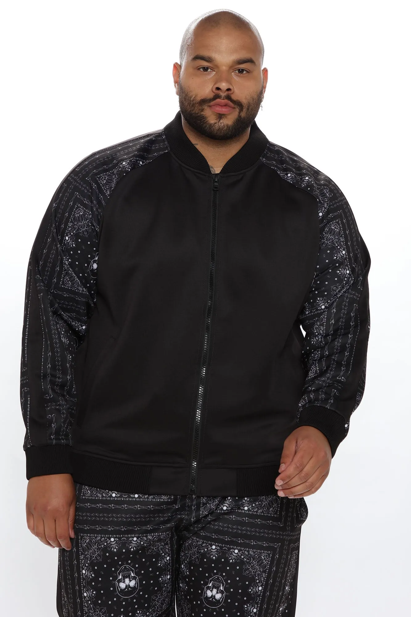 Benicio Bomber Jacket - Black/White