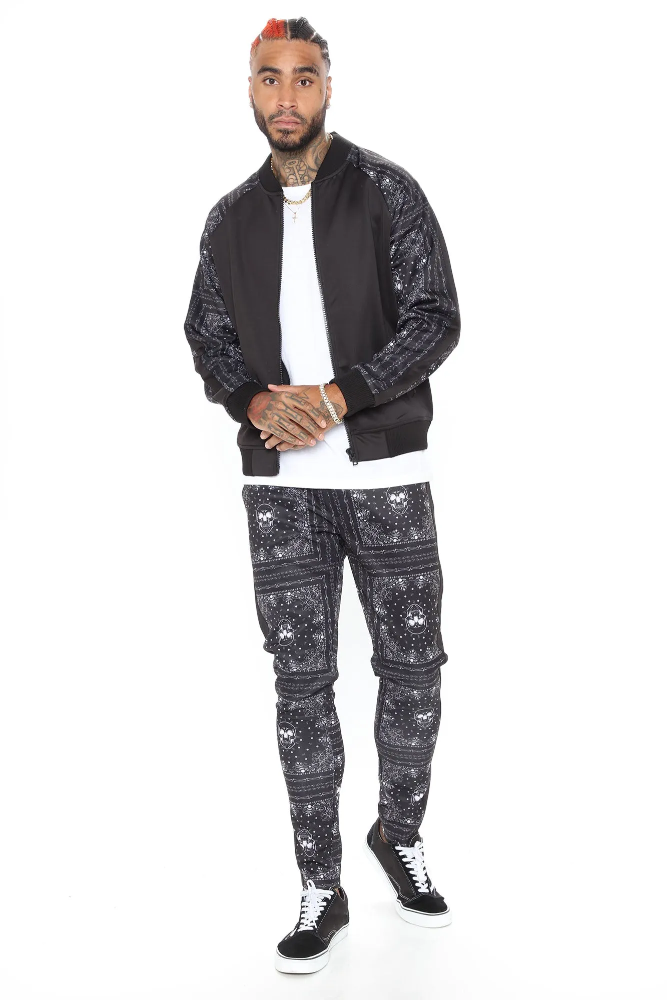 Benicio Bomber Jacket - Black/White