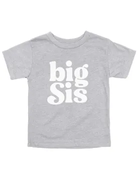 Big Sis Shirt for Girls - Heather Gray