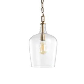 Blossom 1 Light Pendant - Aged Brass