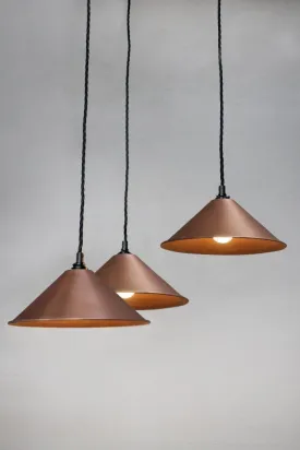 Cone 3 Light Gooseneck Pendant Light