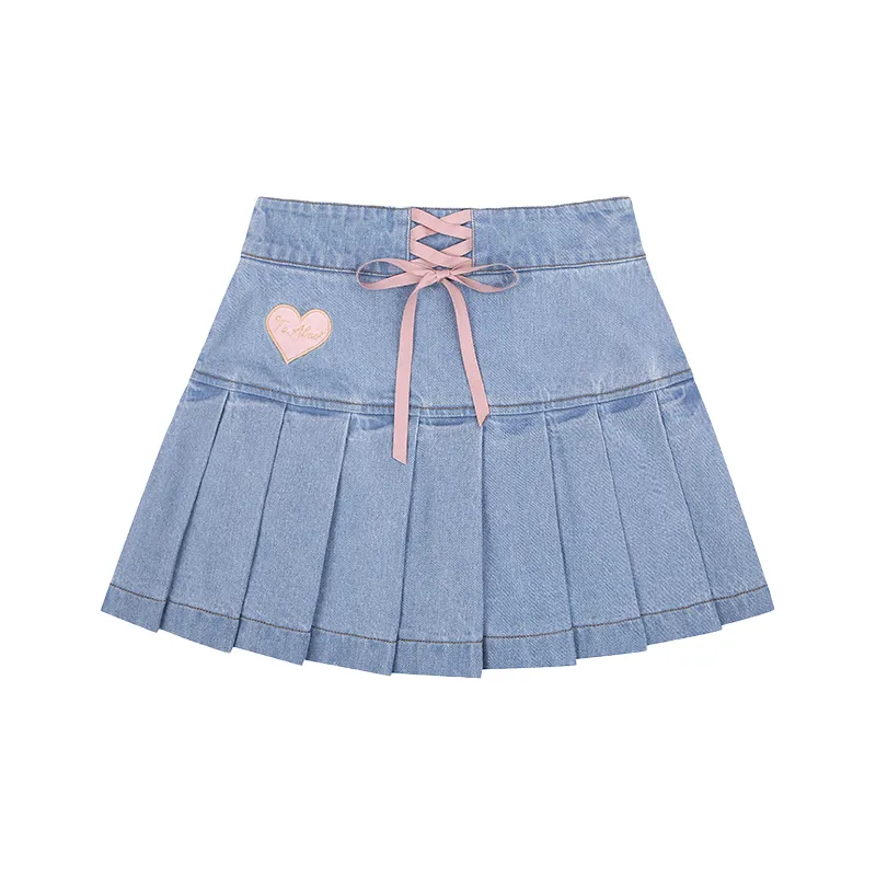 Cute High Waist Girl Denim Skirt PL53020