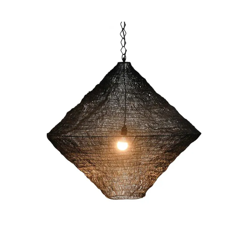 Diamond Crochet Wire Pendant Light