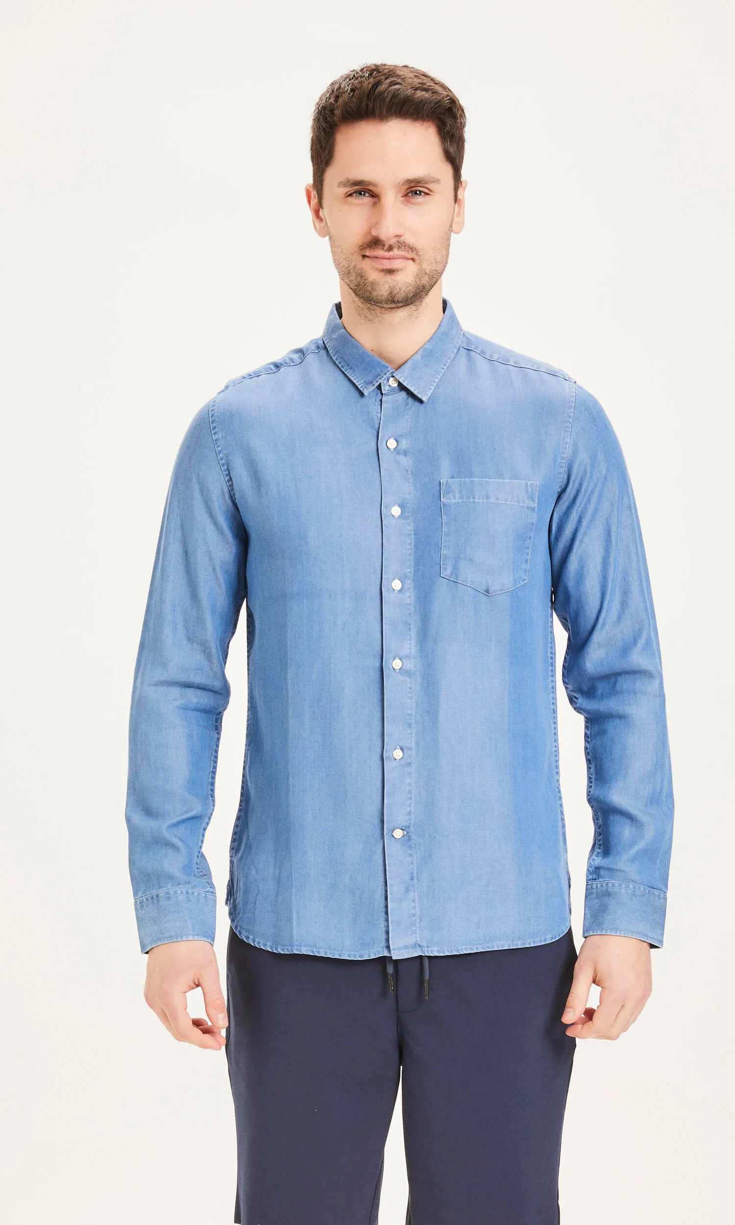 ELDER relaxed fit denim Tencel™ shirt - Vintage Indigo