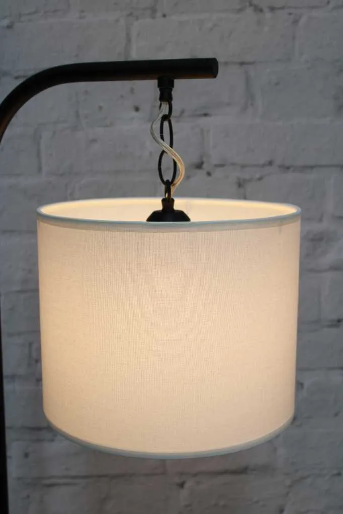 Fabric Drum  Suspended Floor Lamp