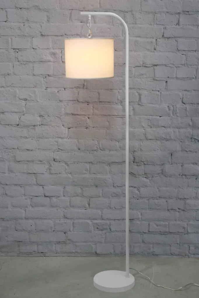 Fabric Drum  Suspended Floor Lamp