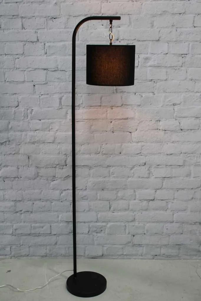 Fabric Drum  Suspended Floor Lamp