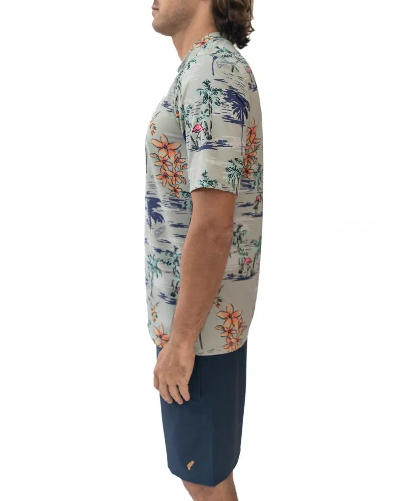 Flamingos S/S Rash Shirt | Sage