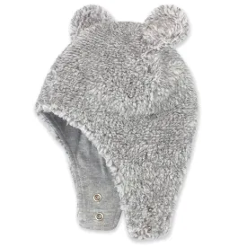 Furry Bear Hat - Heather Gray