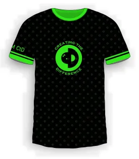 Green CTDots on Black Jersey