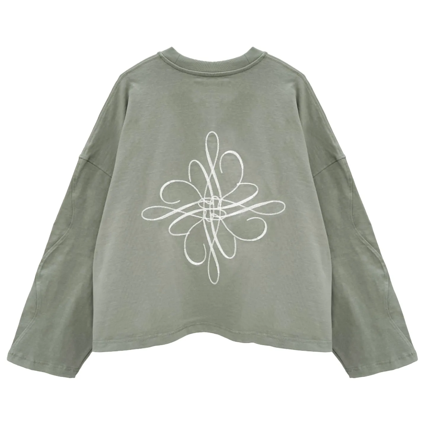 GREEN FLOWER CREWNECK