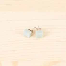 MMS5029 - Jade Square Earrings Light Green