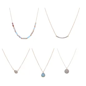 Natural Stone, Teardrop, & Pave Necklace Set