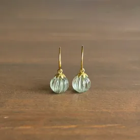 Prasiolite Lotus Earrings