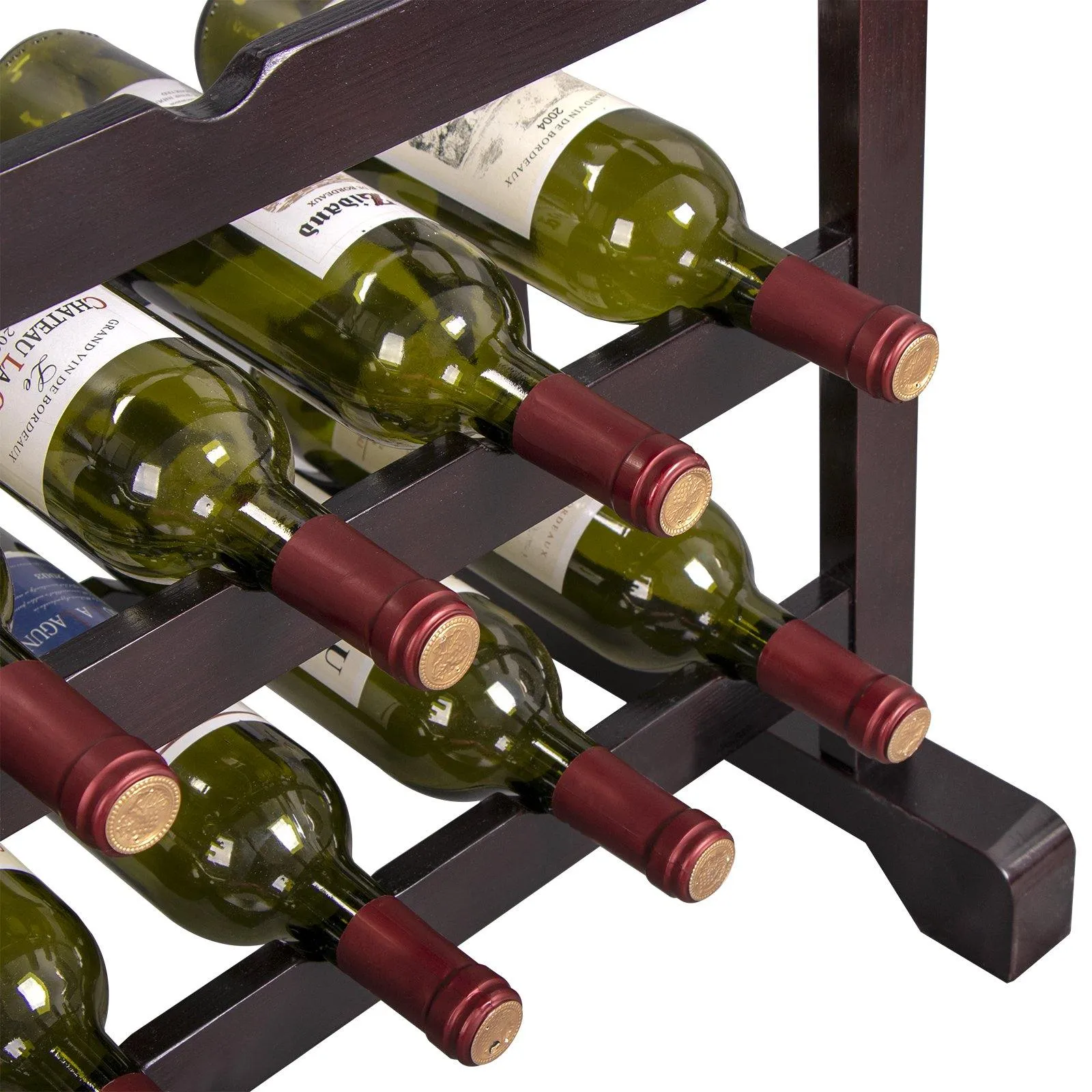 ZENY™ 24 Bottle Wood Wine Rack Wine Holder Freestanding Wine Storage