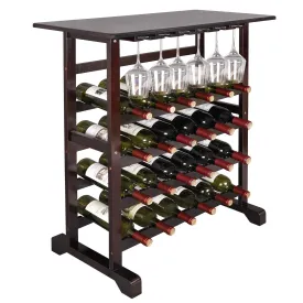 ZENY™ 24 Bottle Wood Wine Rack Wine Holder Freestanding Wine Storage